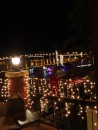 The Bridge of Lions, all lit up for the holidays, can be seen from the balcony at Meehans. (Meehans Irish Pub, Historic St. Augustine FL) 
