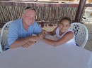 The first Saturday evening in April, our granddaughter Jeisy (age 11) comes to visit for the weekend. We spend Sunday at the beach with her, which makes both her and her grandparents very happy. (Jim and Jeisy, Oceano, Boca Chica, Dominican Republic.)    
