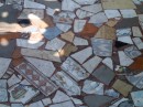 Mosaic sidewalk in Andres, Dominican Republic.