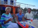 Also seated at our table are Lydia from Holland (wife of Frank) and a Finnish couple, both teachers on sabbatical.(Marina ZarPar, Boca Chica, Dominican Republic.)