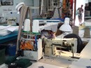 Sewing station, Custom Marine Canvas, St. Augustine FL.