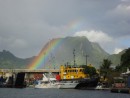 Despite all the rain here in Pago Pago, one seldom sees a rainbow as magnificent as this.