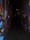The night is quite dark by the time we leave The Mitre and head for Chinatown where we wind our way through graffiti-covered alleyways to get to the Croft Institute-- a bizarre little bar that Peter wants to share with us.