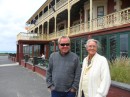 Jim and Ann in front of the Lorne Hotel. 