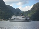 The Golden Bear, a training vessel for would-be marine engineers, visited Pago Pago Harbor for a few days in May.