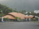 This auditorium roof at Samoana High School was designed by our architect friend Joe.