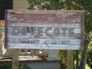 Dove Cote Decayed Elegance sign.