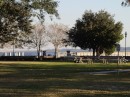 A city park on the waterfront makes for pleasant surroundings adjacent to the eastside marina area.