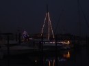 Boaters get in the spirit of the season at Rivers Edge Marina.