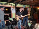 Justin jumps in to "play backup" for Chubby, one of the regular musicians at Hurricane Pattys.