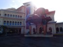 And this "undersea" mansion of Neptune in the shadows where mermaids and mermen reside. (Ocean World, Dominican Republic)