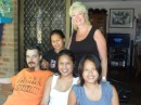 Our lovely host family in Sydney: Friend Dianne (standing) with her son Darran (far left) and (from left) Derina, Lu, and Mikayla. We thank them all for sharing their home with us in such a gracious manner.