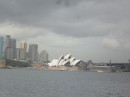 Sydney Opera House with the city skyline in the background.