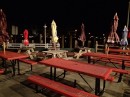 Outdoor seating at St. Michaels Steak & Crab House.