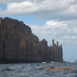 Rock formation on approach which looks like a set of enormous organ pipes, thus known as The Pipes