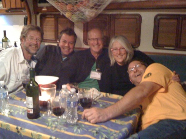 Awesome dinner on Centime. This is Michel, Danielle, Donato, Jim and me. Donato made an amazing frittate.