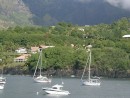 At anchor in Atuana, Hiva Oa, Marquessas