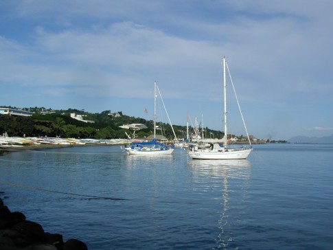 At anchor in Papeete, Tahiti