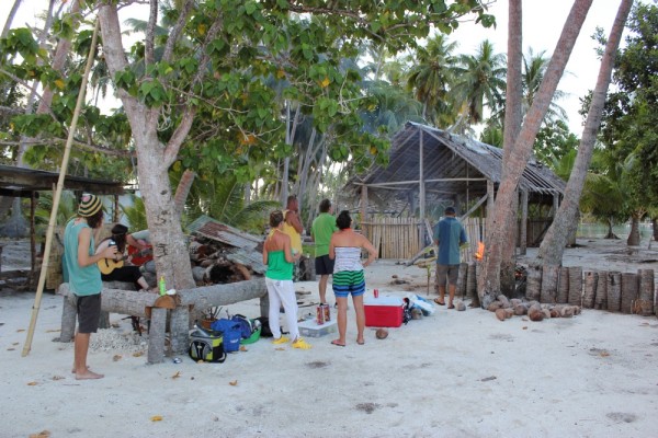 Our bbq off the coral gardens reef