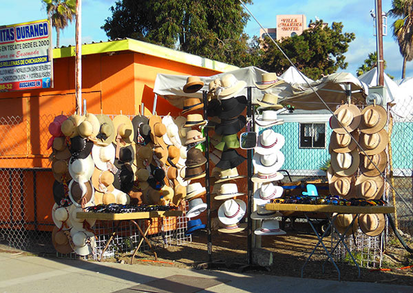 A local hat-stand we pass daily walking to and from the marina and town.