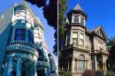San Francisco Victorian houses. 