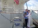 John & Susan with Silver Belle aboard s/v Nord Sail One.