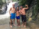 Capitán, Nacho, and Juan Bravo - after swimming at the falls. 