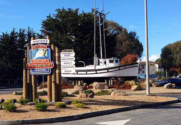 Monterey Harbor Entrance via land...