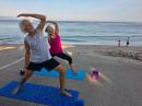 Beach yoginis at <a href="https://www.facebook.com/angelyogapv/" target="_blank">Angél Yoga PV</a>. 