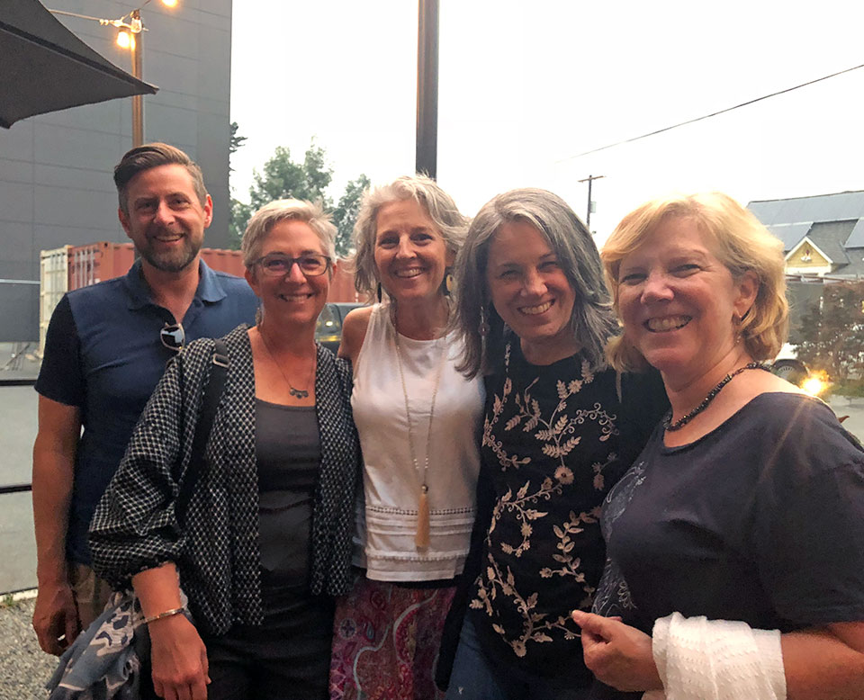 Design-on-5: These crazy kids all worked together back in the day at Aldus (30-years ago!?) and have remained BFFs ever since! Mike, Kat, Heidi, Laren, and Laura. 