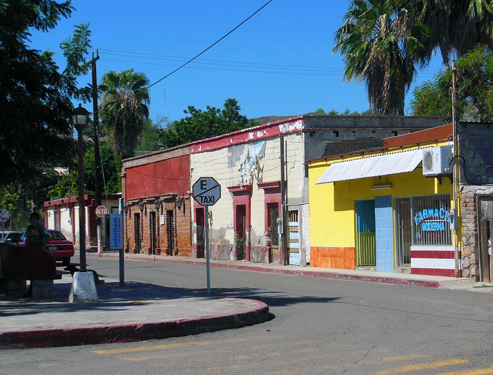 More colorful buildings in downtown Mulegé.