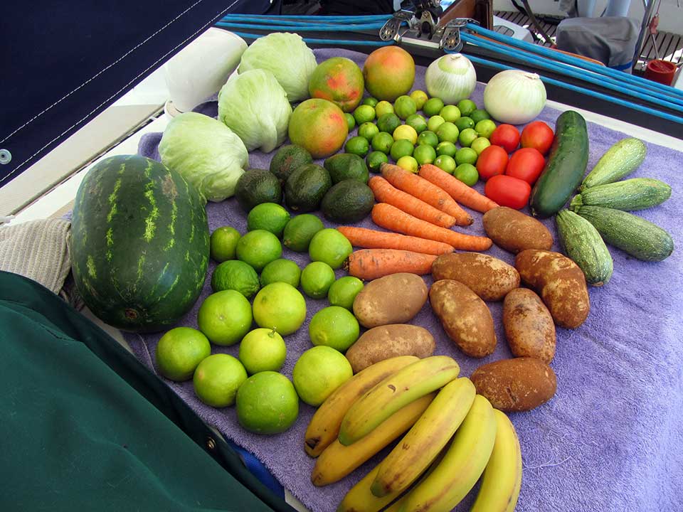 We stocked up on fresh produce in Mulegé, the first good produce we