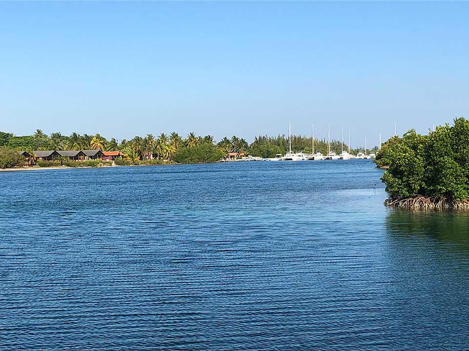 Marina Cayo Largo and the tiny-town there is tucked back in the mangroves of this coral atoll island in the Canarreos Archipelago. As Nigel Calder said in his Cuba Cruising guidebook, "There