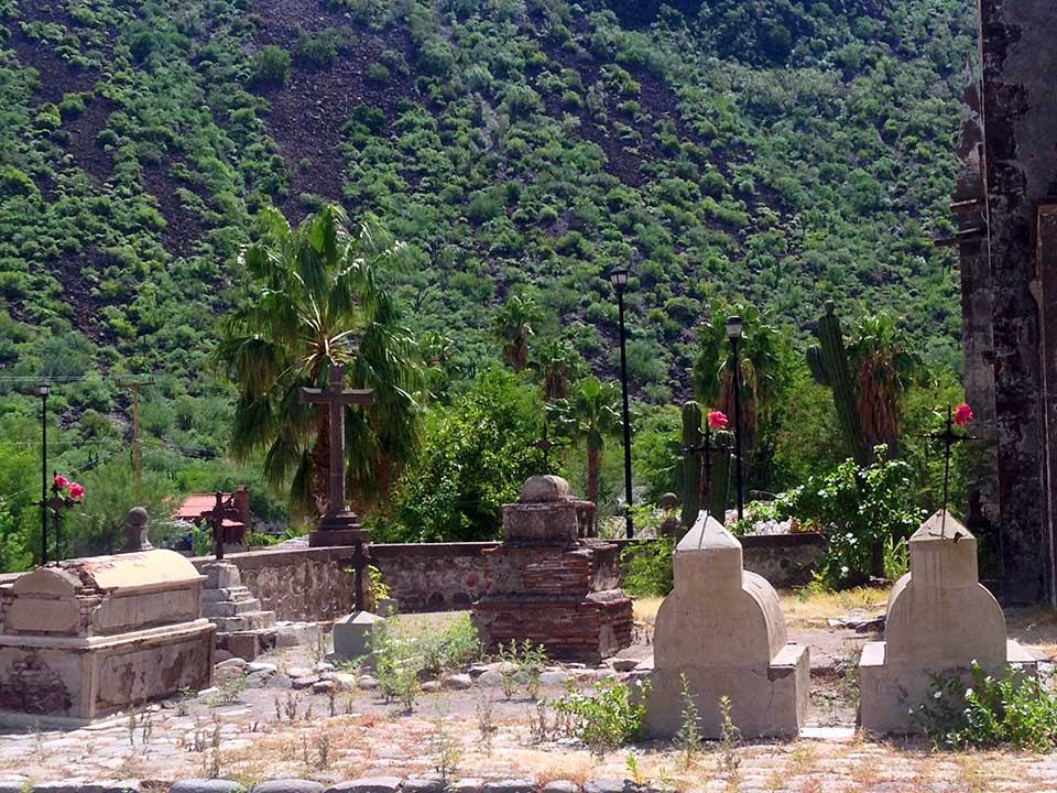 The 300+ year-old cemetery at San Javier Mission.