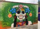 This larger-than-life Catrina adorns the outside wall of Puerto Vallarta