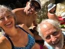 Birthday FUN with friends: Heidi, Anthony, John (background) and Birthday-boy Kirk at Yelapa waterfalls. 
