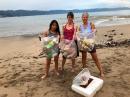 Mae, Jonna, Heidi, and Kirk (photographer!) picked up plastic and trash off the beach after heavy rains washed it down from the rivers and towns above Puerto Vallarta into the ocean. 