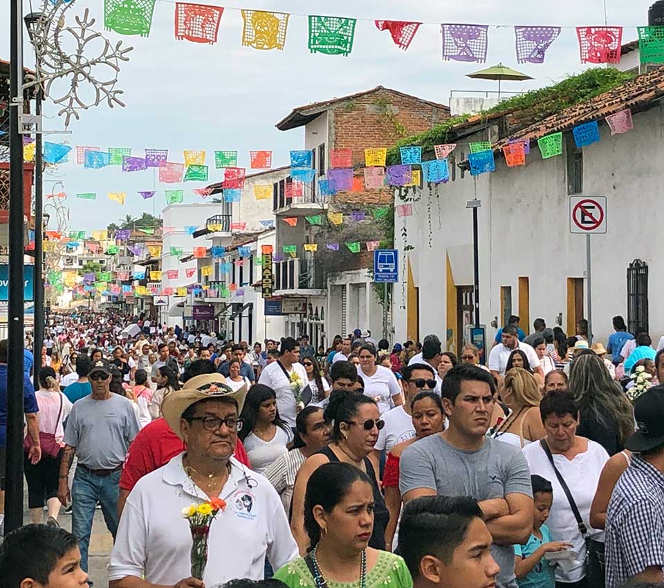 Festival of Guadalupe is December 1-12... the main street in PV is closed each day for the throngs of people making the pilgrimage to the Guadalupe Cathedral. At night there are fireworks, food stands, and bands playing in the streets. Amazing people watching.