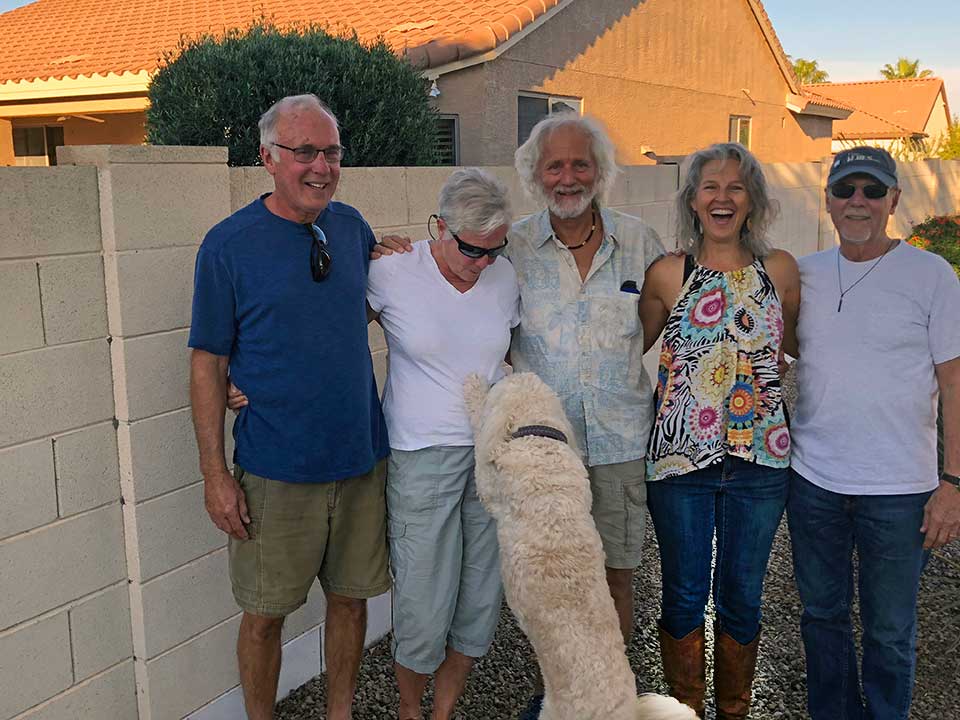 Paul & Judy, Kirk & Heidi, and Frosty + dog (Patti was the photographer!) Fun visit with long-time sailing friends in the middle of the Arizona desert. 