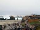 Foggy view from Glass Beach