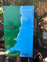 La Troza Beach is a little more than half-way along this 2.5-mile hike through the jungle. Even though it