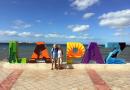 A wonderful surprise on our return to La Paz, a new art-sign like the one in Loreto! We love the fun, bright, and colorful addition to the Malecon.