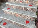 One of the artfully decorated stairs on the PV hillsides. As you follow these stairs up there are hearts along the way, ending in a glass mosaic of hearts outside someone