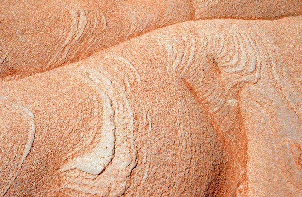 Closeup of sandstone erosion.