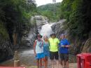 Patti snapped this fun pic of Kirk, Heidi, John, and Frosty at the Quimixto Waterfall just as the rains began...