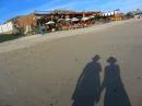 Who knows what food, drinks, and music lurk in the palapa beach bars at Bahia Algodones? The Shadow knows... 