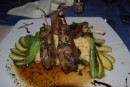 Last dinner out with Harmony....amazing lamp chops at the Seafarer