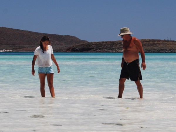 Isla Coranados...Syd and Dad looking for shells