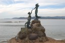 Sculpture on the malecon in Barra