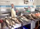 Fish monger - note the moray eel!